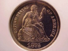 1876 Liberty Seated Dime- Ngc Pf63 Cam (Cac)