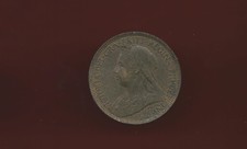 Great Britain Uk 1901 1/2 Penny Unc Coin
