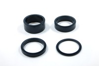 Ergotec Spacer 1 1/8" Alu schwarz glänzend versch. Größen 2  , 5 , 10 und 15 mm