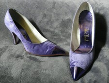 Vintage 1950s Purple Velvet Heels 50s lavender lilac pumps