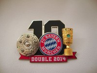 Pin "Bayern 10. Double 2014" DFL FC Bayern München Meisterschale Pokal Meister
