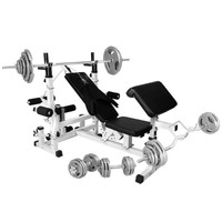 Hantelbank mit 108kg Hantelset Gripper Kraftstation Fitnessstation Trainingsbank