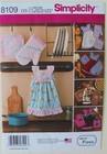 Simplicity 8109 Towel Dresses Pot Holders Oven Mitts Sewing Pattern