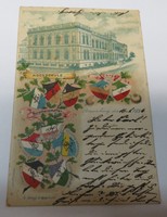 ALTE AK LITHO BRAUNSCHWEIG HOCHSCHULE BURSCHENSCHAFTEN VEREINE WAPPEN 1896