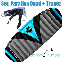 ||| PARAFLEX QUAD 3.9 + TRAPEZ ||| Wolkenstürmer Kite Lenkdrachen Lenkmatte