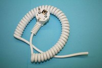 Spiralleitung, Wendelleitung PVC, 3x0,75mm²;  0,6m/2m, Geräteanschluss, Kabel