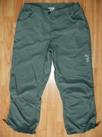 Jack Wolfskin Trekkinghose, Freizeithose, oliv/grau, Gr. 40/42, 3/4-Länge, top