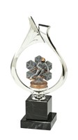 Ski-Alpin-Pokal / Trophäe  in Silber Einzelpokal auch als 3erSerie