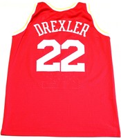 HOF Authentic Clyde Drexler Rockets Gr XL SZ 48 NBA Basketball Trikot Jersey