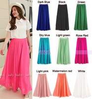 Damen Boho Sommerrock Maxirock Lang Rock Strandrock Langer Strand Glockenrock