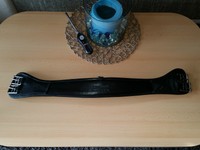 Schwarzer Echtleder Kurzgurt Loesdau Anatomical 75 cm guter gepflegter Zustand !