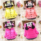 Minnie Mouse Baby Kids Girls Winter Outerwear Hoodie Cotton-padded Jackets Coat