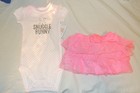 New Carters Baby Girl Snuggle Bunny Outfit Skirt Bodysuit Sizes 3 thru 9M Easter