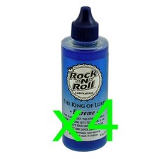 4x Rock & Roll Extreme Blue Chain MTB Bike Lube Lubricant 4oz Oil 118ml Bottle