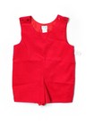 New Toddler Boy Luli & Me Red Holiday Corduroy John Jon Romper Shortall Size 3T