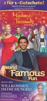 2 Stück - Madame Tussauds Berlin 2für1 Gutschein Wert 23,50€