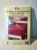 NEU Tischdecke Antifleckbeschichtet Abwaschbar Weiß 80x80