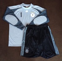 DFB Matchworn Deutschland adidas XL Spielertrikot Torwart Trikot Short Set 2007