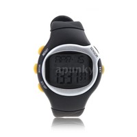Wireless Sportuhr Armbanduhr Herzfrequenz Uhr Pulsmesser Monitor Schwarz 44HF
