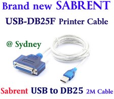 Sabrent USB 2.0 to DB25 Female Parallel PRINTER Converter Cable 2M Windows  Mac