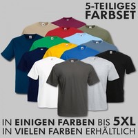 5er-Pack Fruit of the Loom T-Shirts - S - M - L - XL - XXL - 3XL - 4XL - 5XL