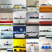 Fanartikel Fußball Bundesliga WANDTATTOO Fanshop Wandaufkleber Sport Skyline
