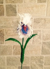 French beaded flowers ( White Iris)