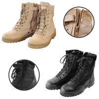 Outdoor BOOTS Springerstiefel Wander Stiefel Kampfstiefel Patriot Schwarz Beige