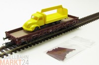 ROCO 66033 Rungenwagen mit Magirus Getränkewagen Ladung DB KK Epoche III NEU