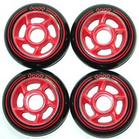 8 STÜCK POWERSLIDE DOOP 80mm 80 mm 82A red/black UHR TOP ROLLEN ZUM TOP PREIS!