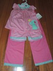 NWT Toddler Girls CARTERS 3 Piece Pajamas PJ's Set Size 5T