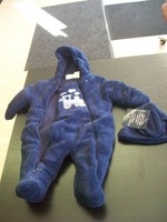 Blue Miniwear Baby Bunting 3-6 mo; w/ Faded Glory Hat/Mittens; Infant Outerwear 