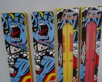 SANTA CRUZ Zelle Block Slimline Schienen/Skateboard Gleitschienen,Rot/Gelb