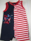 Baby Boy 6-9 month Red white blue one piece First 4th of July Outfit Koala Kids