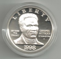 USA: Silber Dollar 1998, Crispus Attucks - Schwarze Patrioten, Proof, PP