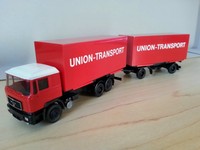 "Union - Transport" MAN F90 Wechselkofferhängerzug     selten!   