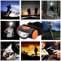 3 LED Stirnlampe Kopflampe Headlamp Headlight Rechargeable Hiking Arbeitslampe