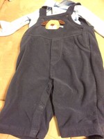 (P/O) 2 PC THE CHILDREN'S PLACE  LONG SLEEVE SHIRT & COVERALLS  (DOG)