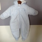 New Carter's Child of Mine Boy Blue Teddy Bunting Snowsuit, Size 3-6 Months