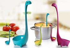 Home Outdoor Nessie Soup Ladle Set of 2 Colors blue and rose-Comes with Bonus