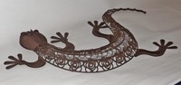 Gecko 71cm, Metall,rost- braun,302109,rostoptik,Gartendeko,Eisendeko,Tierdeko,