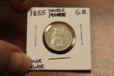 1855 Double Pounched Four Pence Silver Great Britian