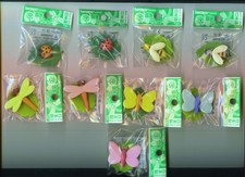 Genuine Iwako Insect Erasers, Ladybug, Bee, Dragonfly, Butterfly, Set of 9
