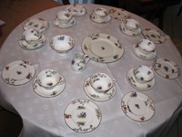 6 Person, 21-tlg. altes englisches Kaffee- oder Teeservice, Royal Worcester