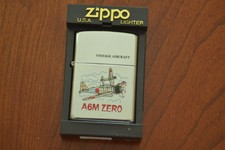 ZIPPO Lighter, Vintage Aircraft, A6M Zero, Polished Chrome, Sealed, M483