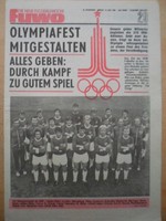 FUWO 29-8.7. 1980 * DDR Olympia-Aufgebot Motor Wolgast Hermsdorf Bergmann Borsig