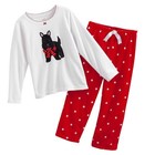 NWT Carter's 4T 4 5 Scottie Dog Girls Fleece 2 Piece Pajama Red Dots Christmas