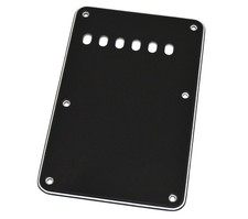 Black 3-ply Back Plate/Tremolo Cover for Fender Stratocaster/Strat® PG-0556-033