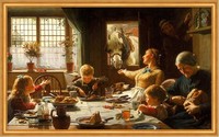 One of the Family Frederick George Cotman Pferde Mahl Esstisch Kinder B A2 01949