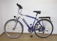 Herrenrad  , 28" 21-G, RH 50cm, Logan, Blau-Silbern, ALU-Rahmen